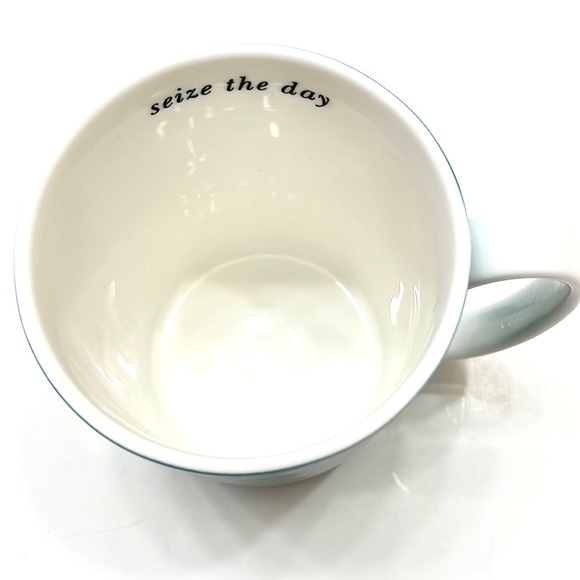 Kate Spade Say The Word Teal “ Seize The Day” Quote Mug - Picture 3 of 4